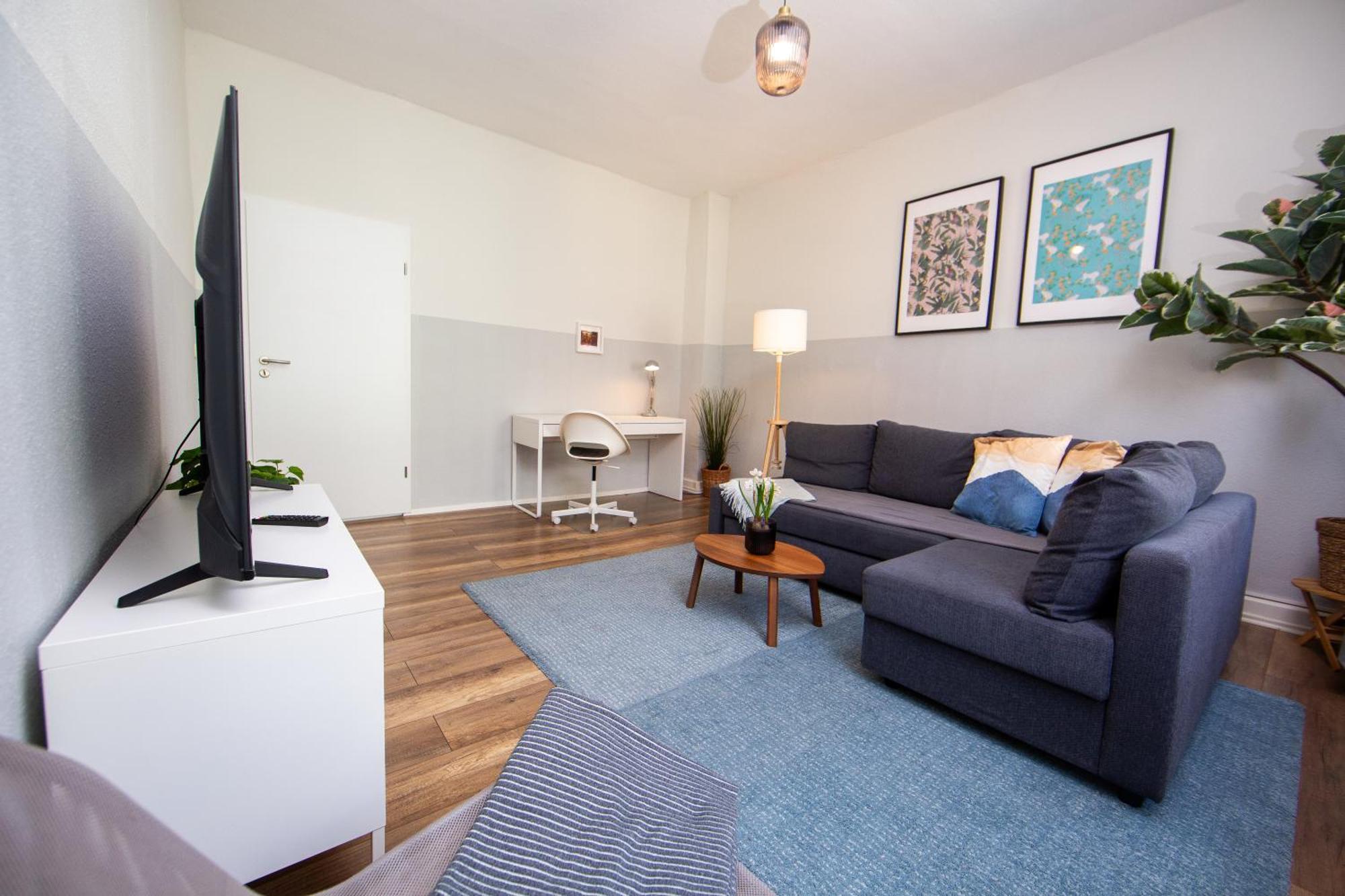 Grossraum-Apartments Mit 2Sz, Wz, Kueche, Smart-Tv, Parken, Etc Erfurt Phòng bức ảnh