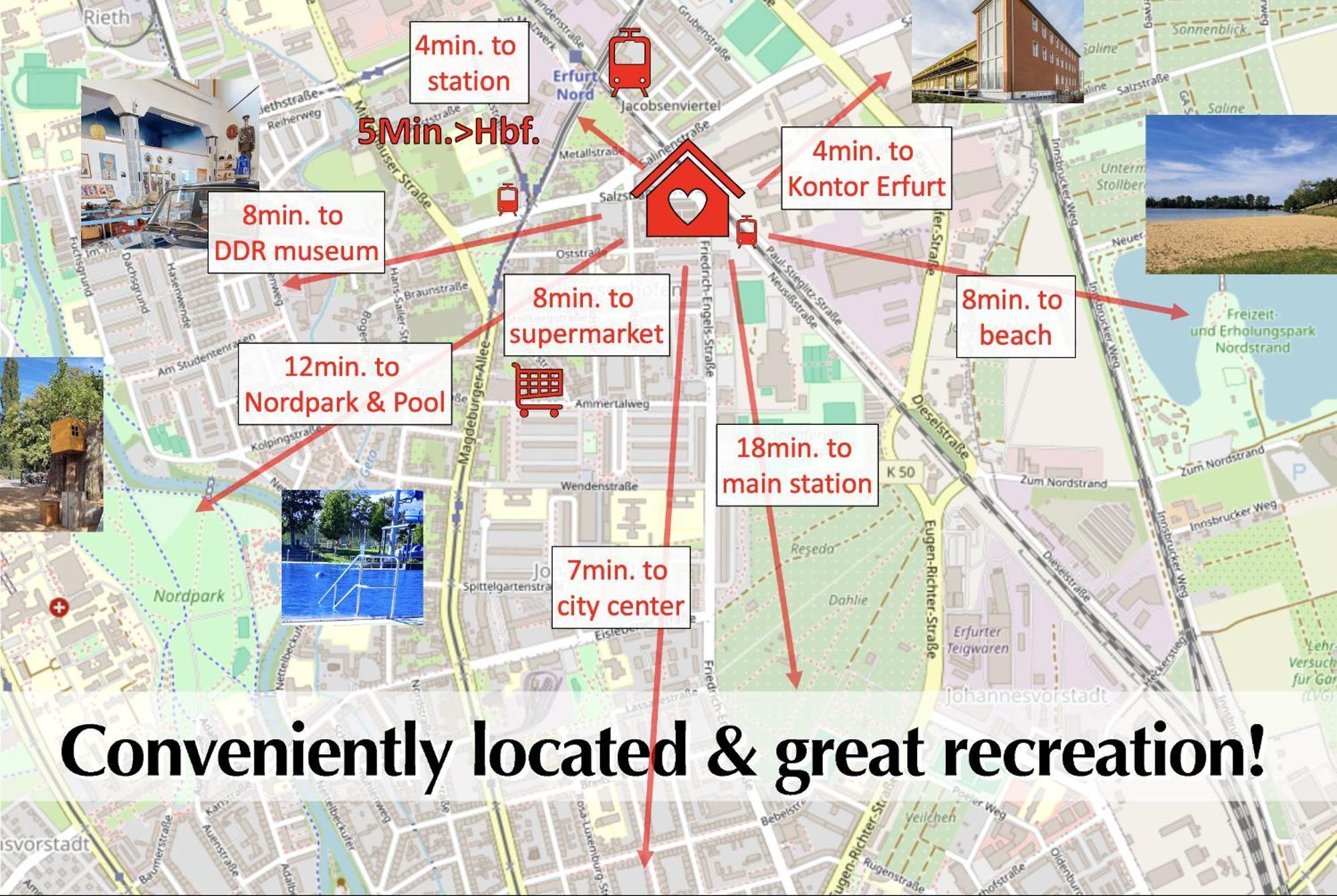 Grossraum-Apartments Mit 2Sz, Wz, Kueche, Smart-Tv, Parken, Etc Erfurt Ngoại thất bức ảnh